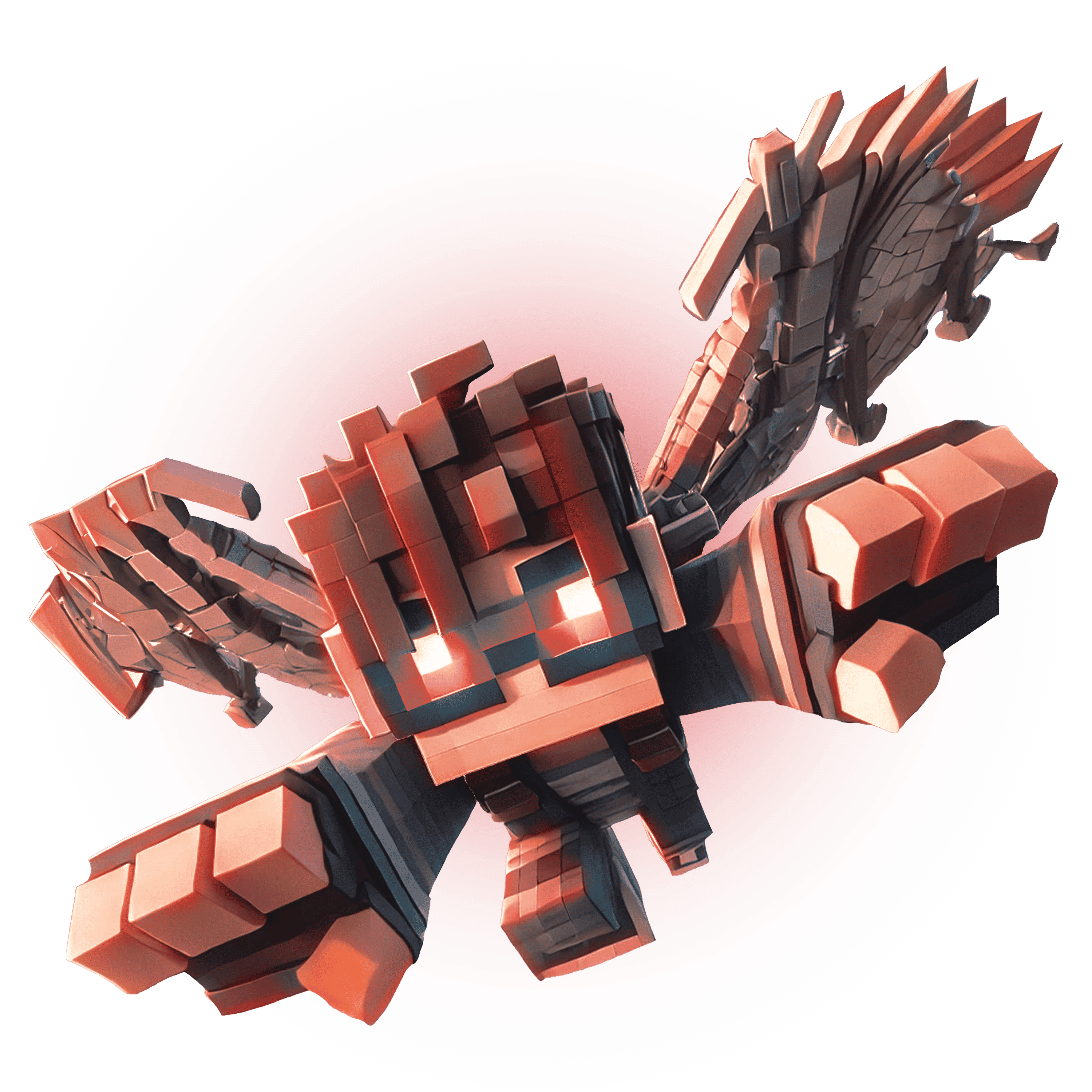 Minecraft Server Hosting - Illustrierte Minecraft-Insel